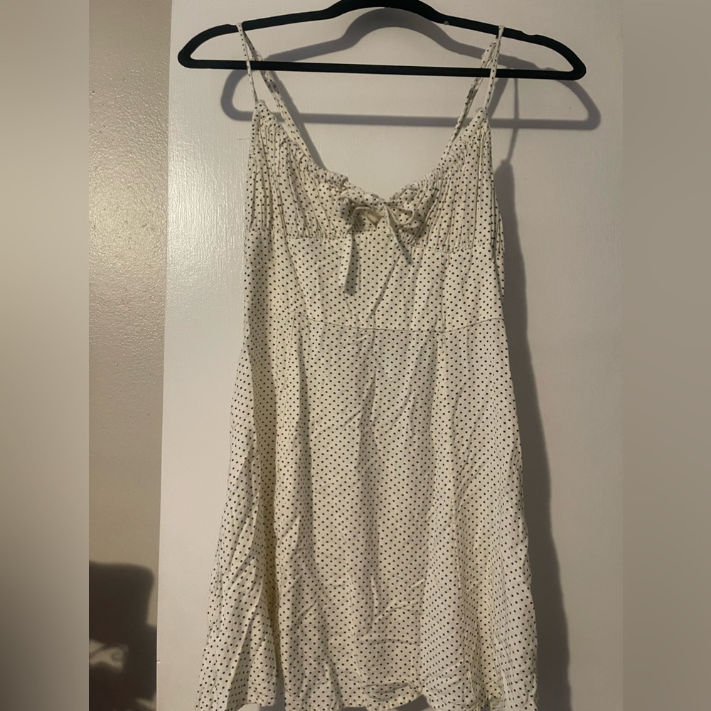 Urban Outfitters black and white polka dot babydoll dress